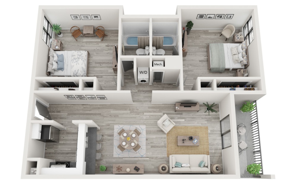 Two Bedroom Redesigned